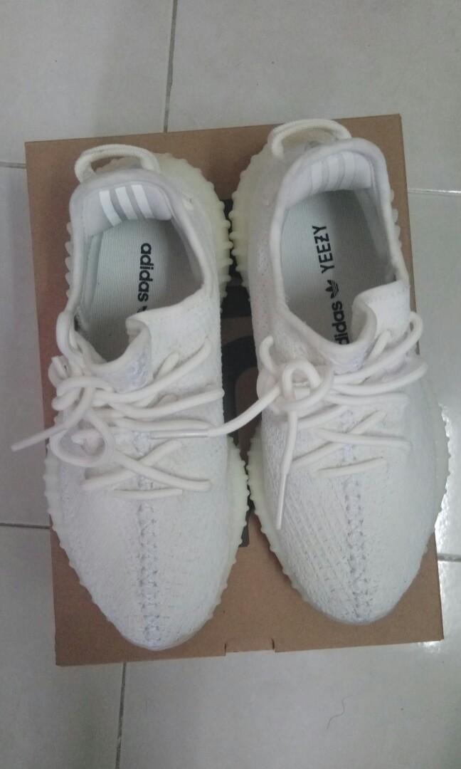 Authentic Adidas Originals Yeezy Boost 350 V2 Triple White Cream White UK 6 US 6.5 Original box and receipt available