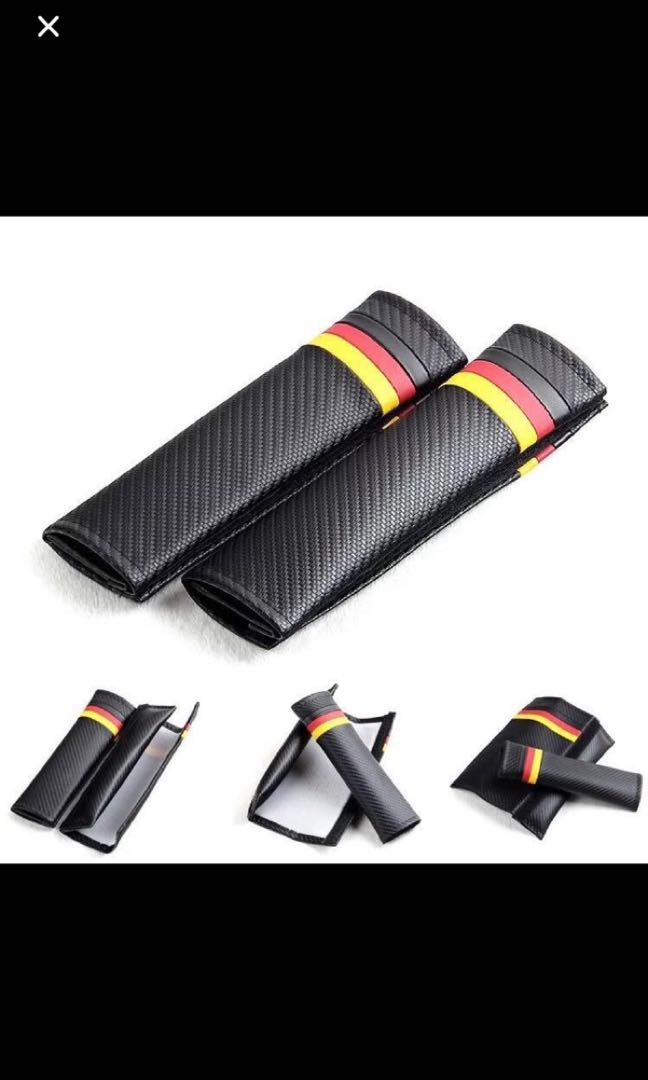 BMW ///M Color Carbon Fiber Seat Belt Cover Shoulder Pad Cushion For BMW X5 X6 E90 E91 E92 E93