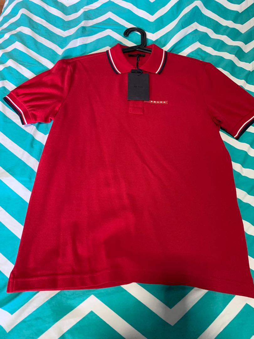 prada red polo