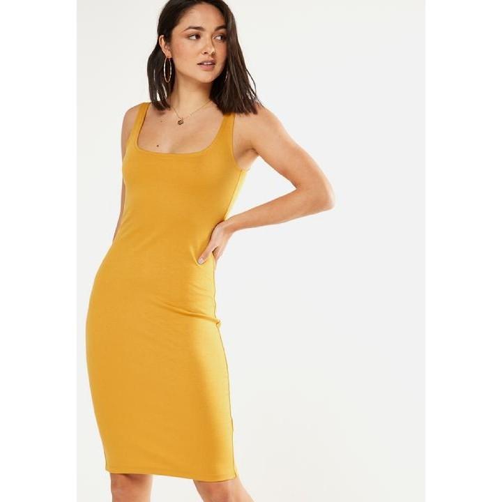 kimi scooped bodycon midi dress