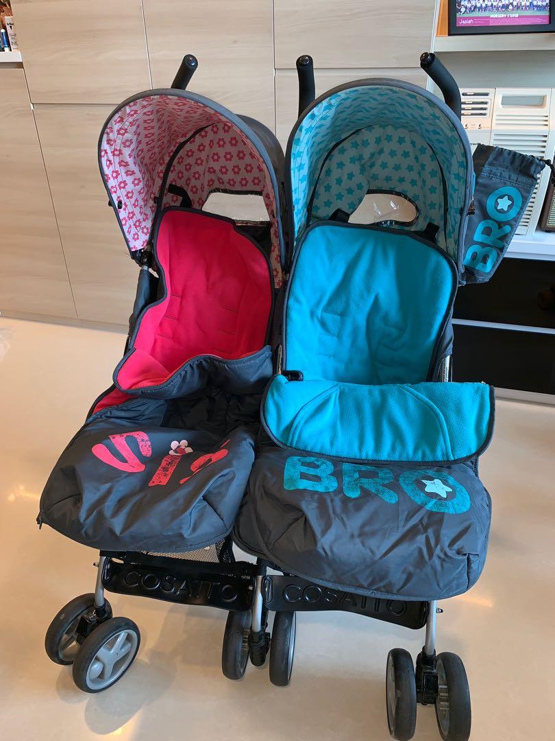 Boy and girl double stroller cheap