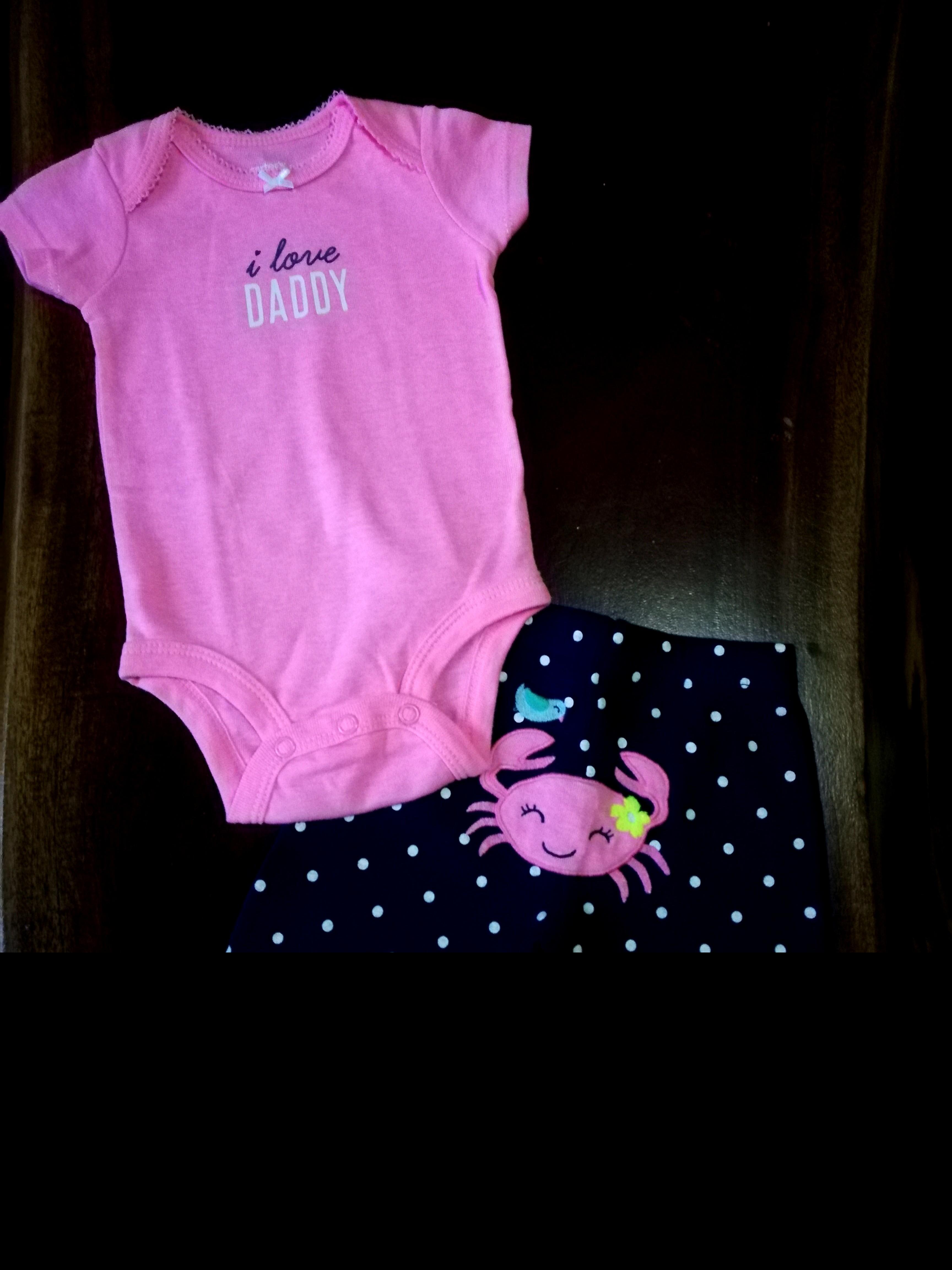 Carter's onesie + leggings set size 3m (Category: Babies & Kids Fashion) located in Bacolod City. Submitted by mmmmm888 (Listing ID 235596559, Image 1). Description: EUC Size 3months.