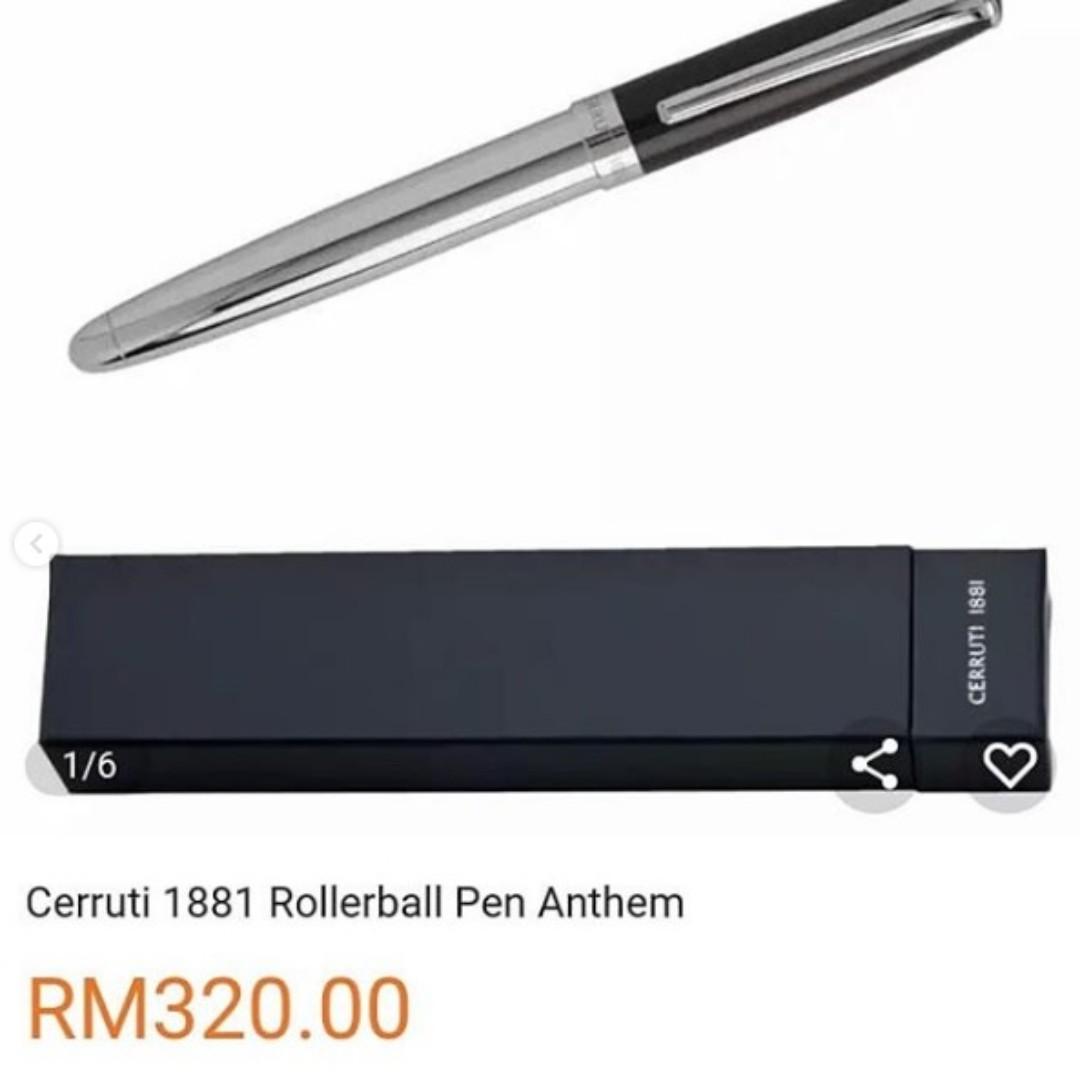 Cerruti 1881 Rollerball Pen (Blue + Black Refill), Hobbies & Toys