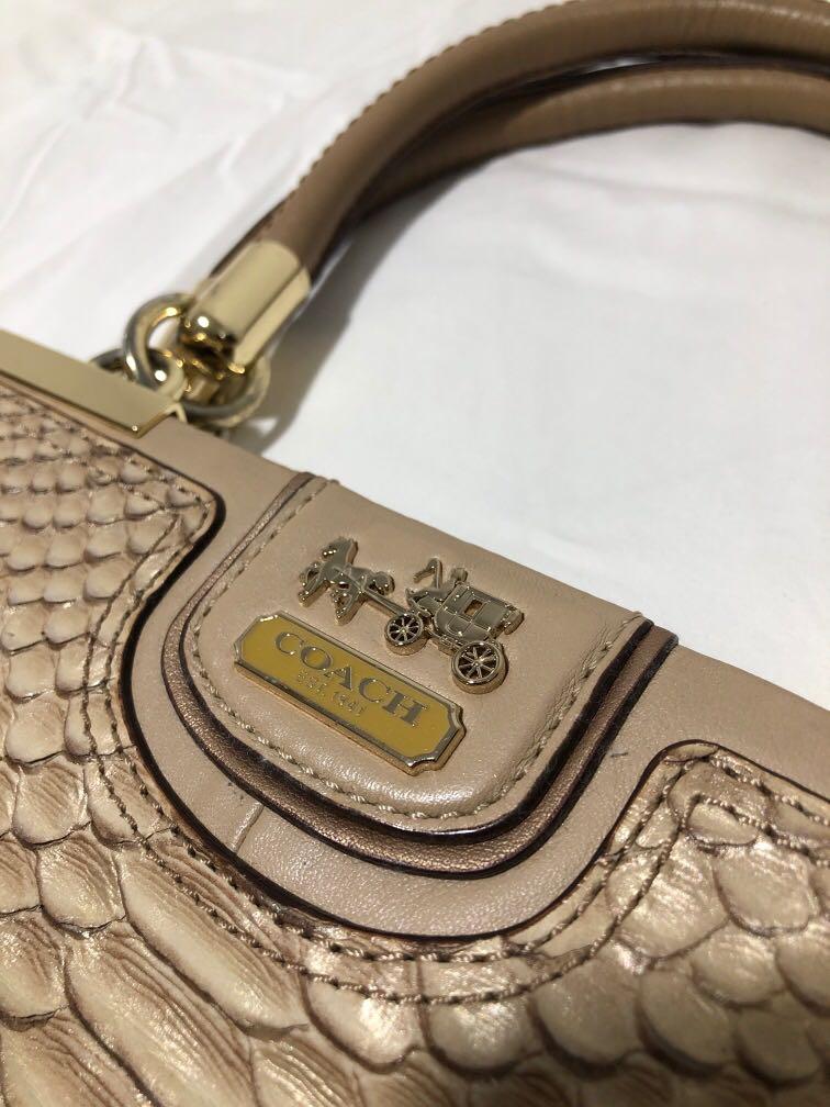 Snakeskin coach sales bag