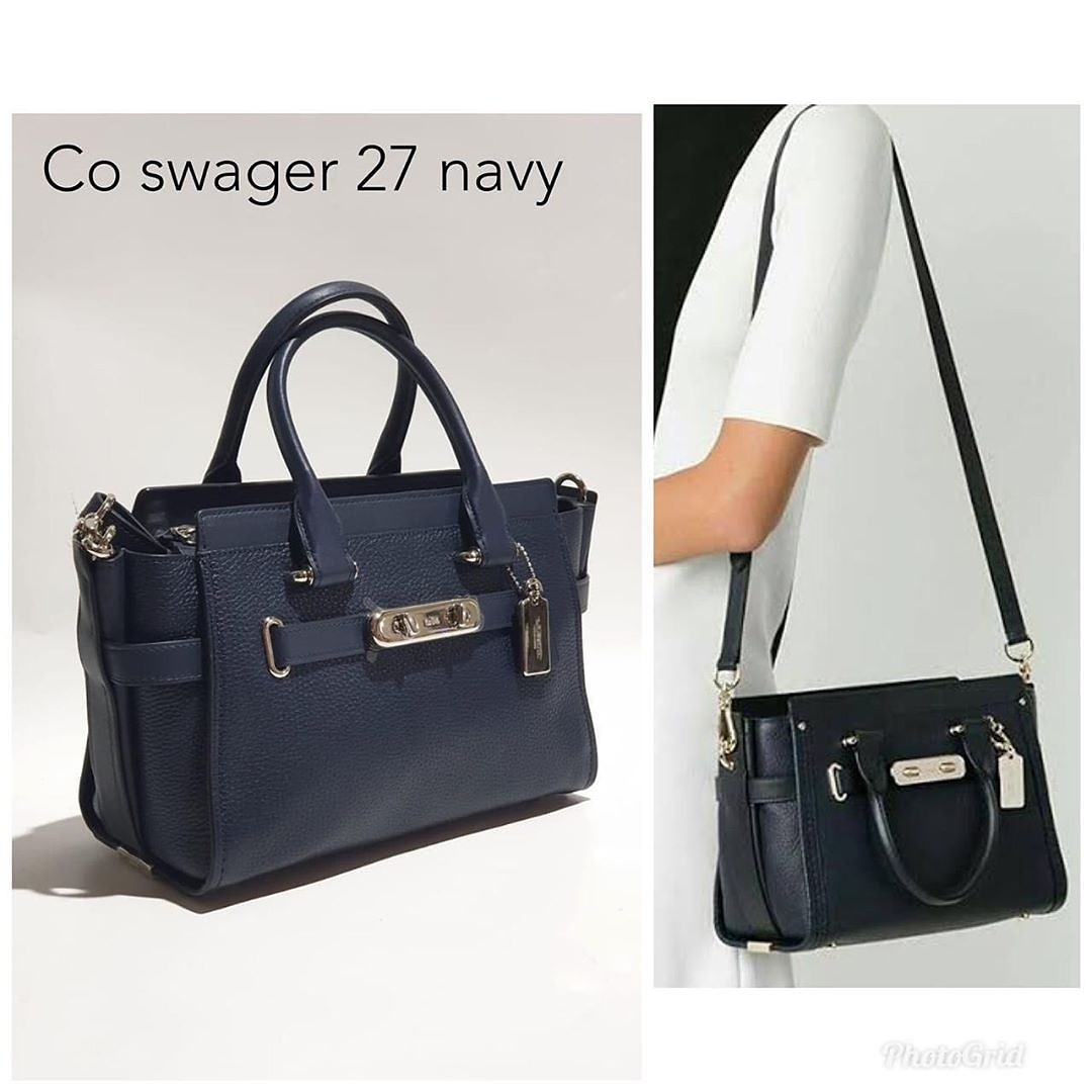 Coach swagger 27 navy cheap
