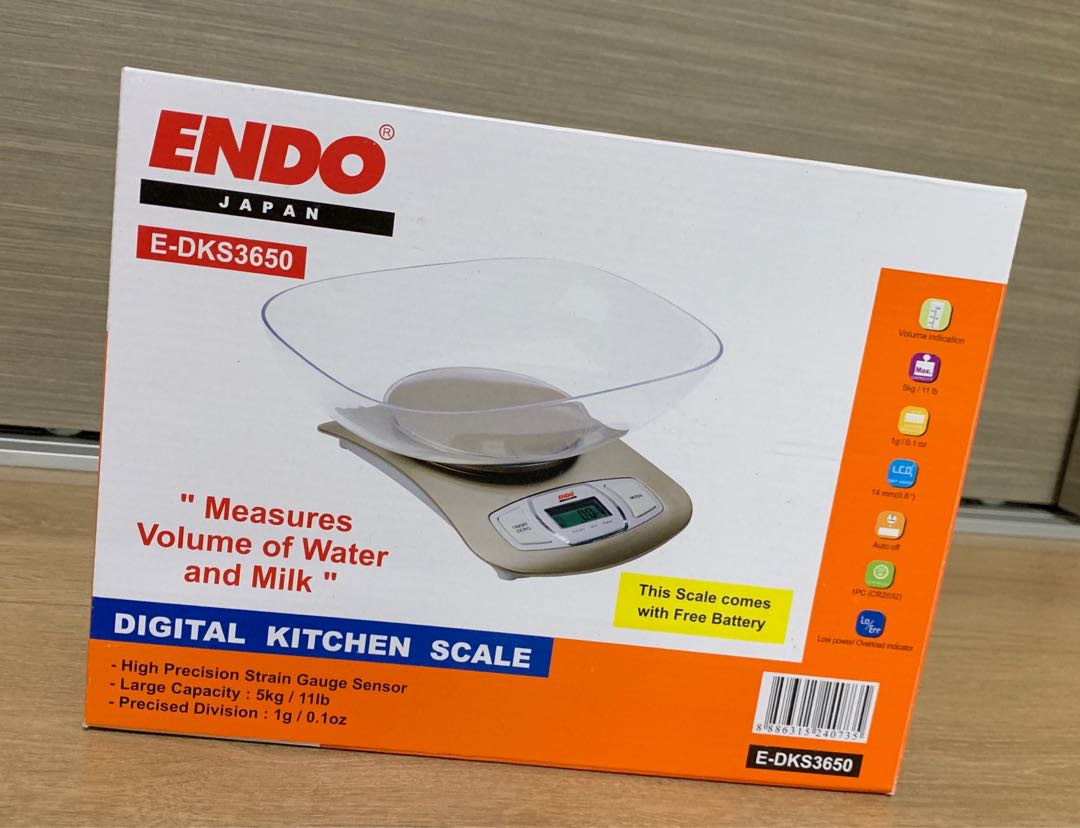 Endo Digital Kitchen Scale, Furniture & Home Living, Bathroom & Kitchen