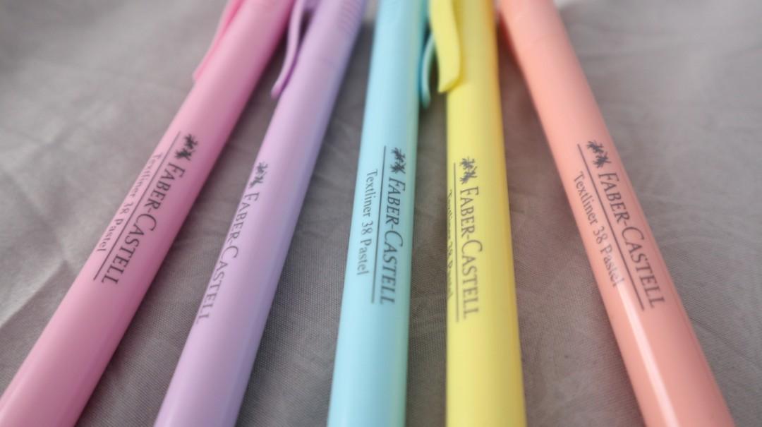 Faber Castell Textliner 38 Pastel Stabilo Highlighter Books
