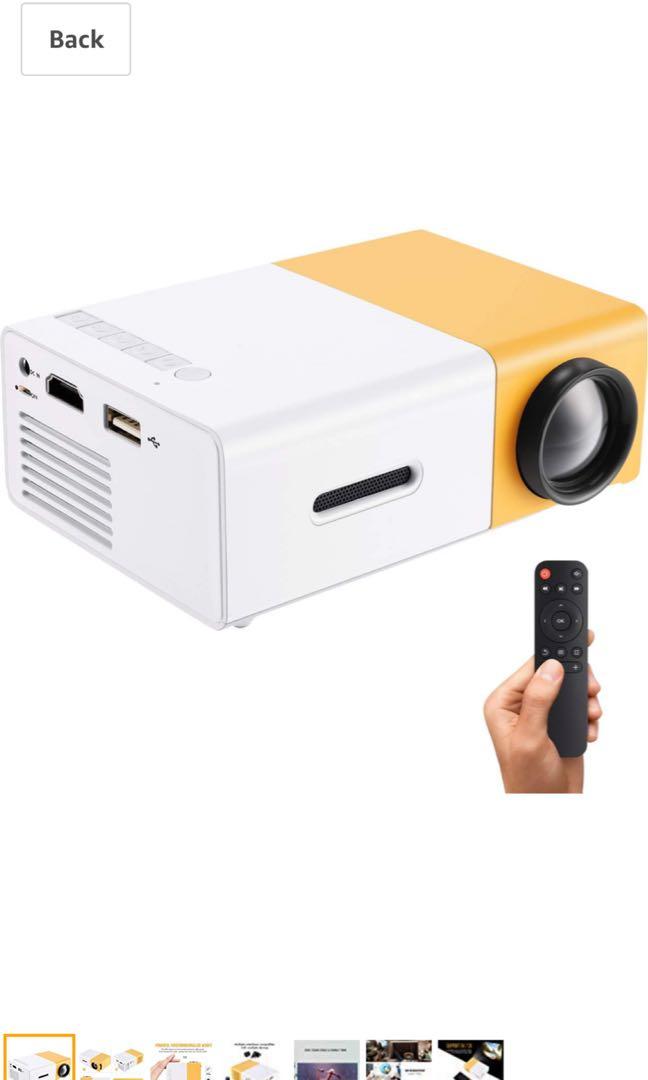 Gunor Mini Projector, YG300 Portable LED Projector Support PC Laptop ...