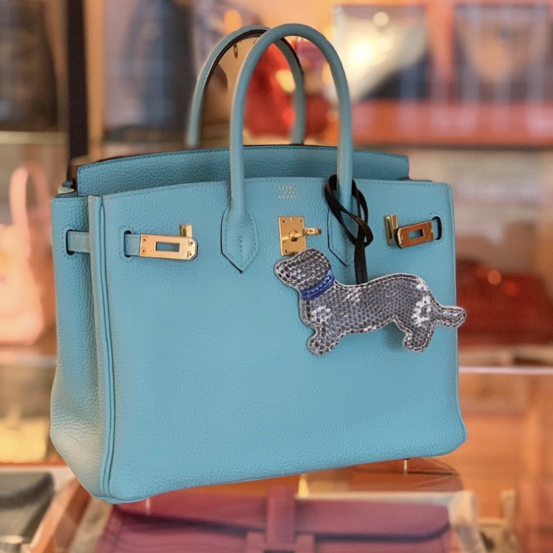 Hermes Togo Birkin 30 Bleu Atoll