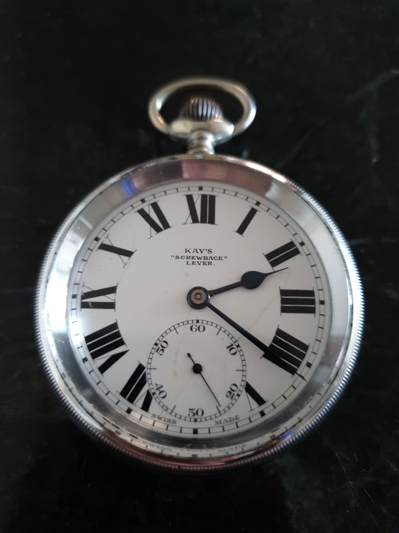 Kay's Screwback Lever Pocket watch 15 Jewels Swiss Movement, Women's