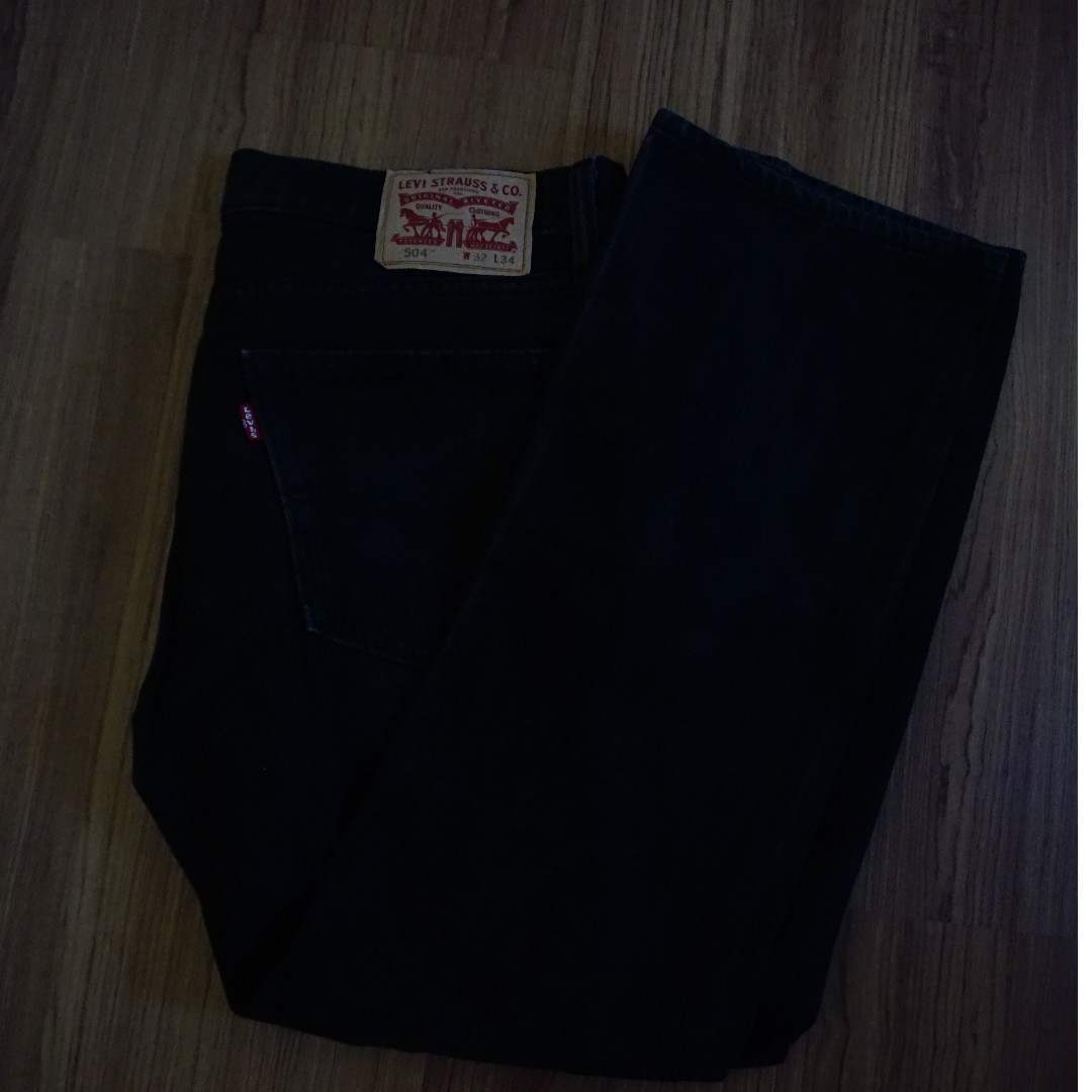 Levi s 504 Black Jeans Men s Fashion Bottoms Jeans on Carousell