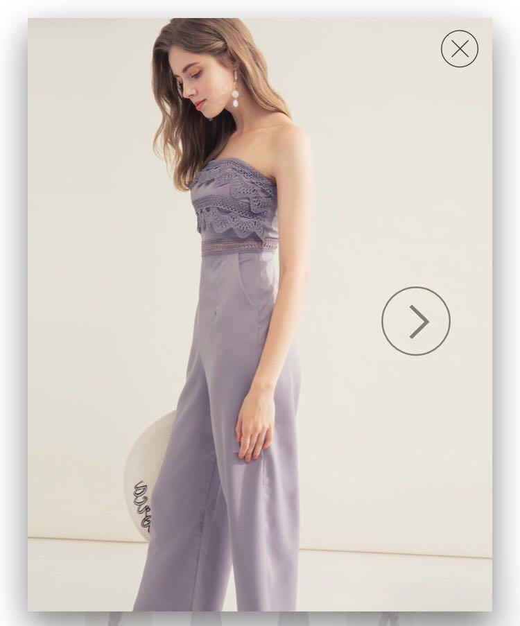 lilac lace jumpsuit