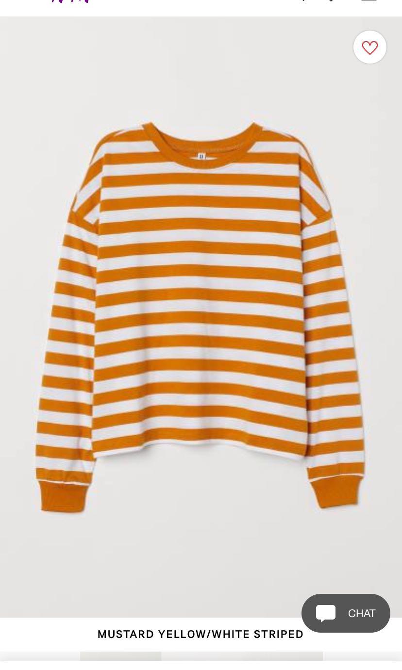 orange and yellow striped long sleeve shirt