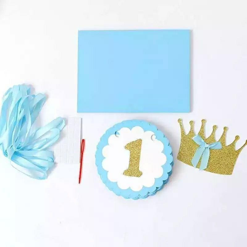 New 12 Months Happy Birthday Photo Frame Banner Baby Birthday