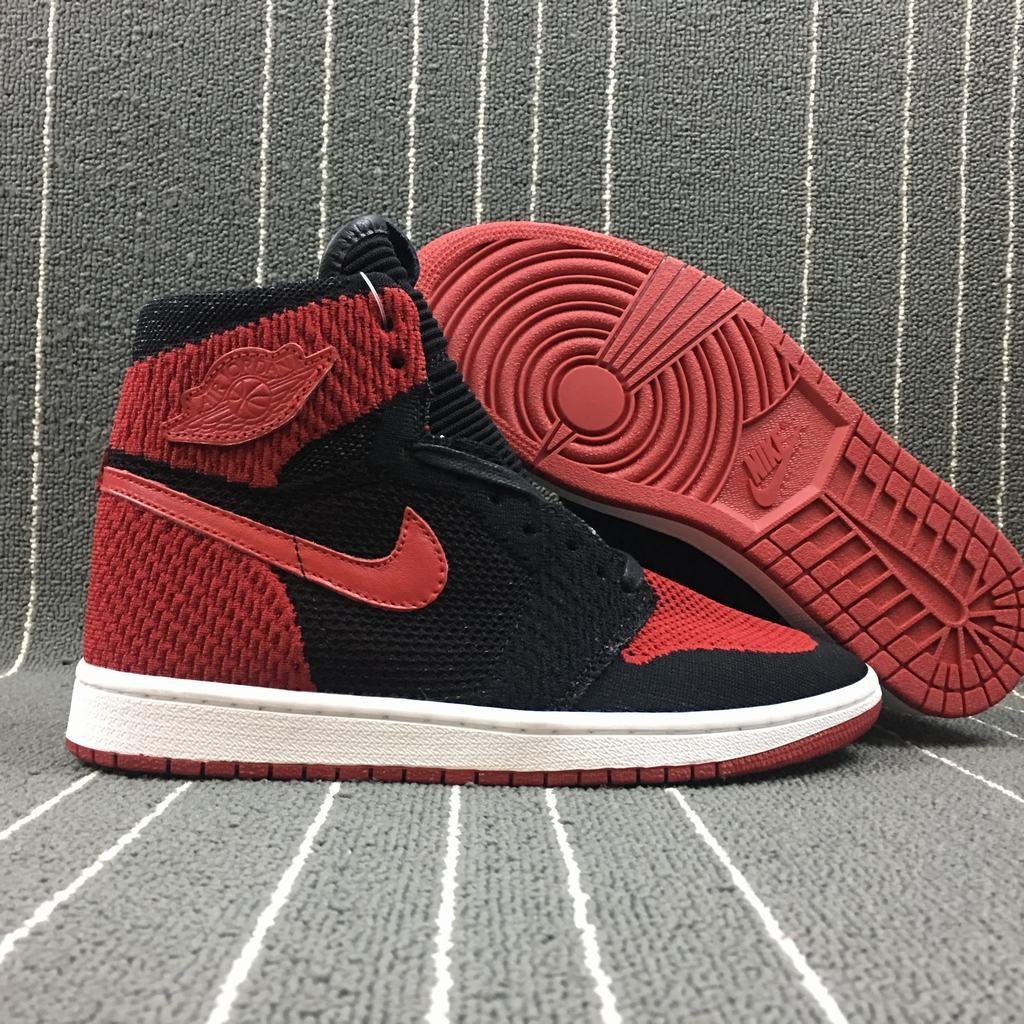Nike Air Jordan 1 High Flyknit Bred Men s Fashion Footwear