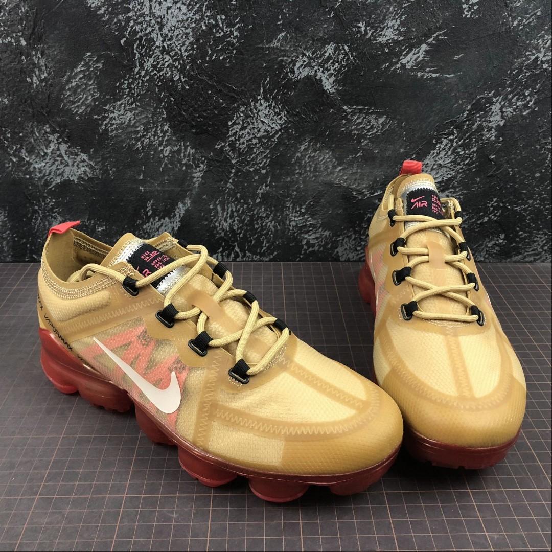 NIKE AIR VAPORMAX 2019 Crimson Gold Men s Fashion Footwear Sneakers on Carousell