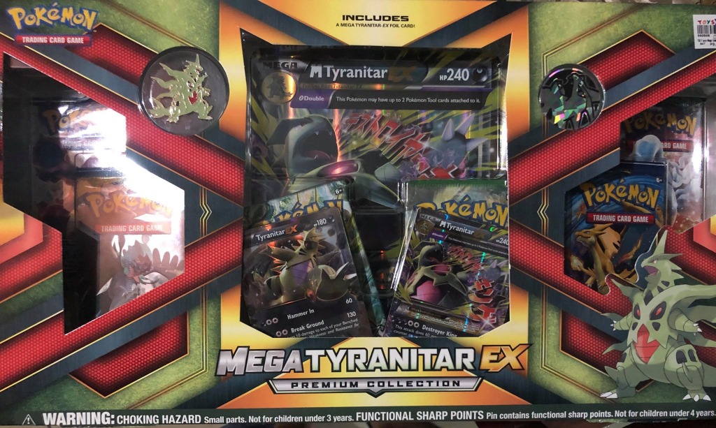 Pokemon Trading Card Game Mega Tyranitar Ex Premium Collecti Toys Games Board Games Cards On Carousell