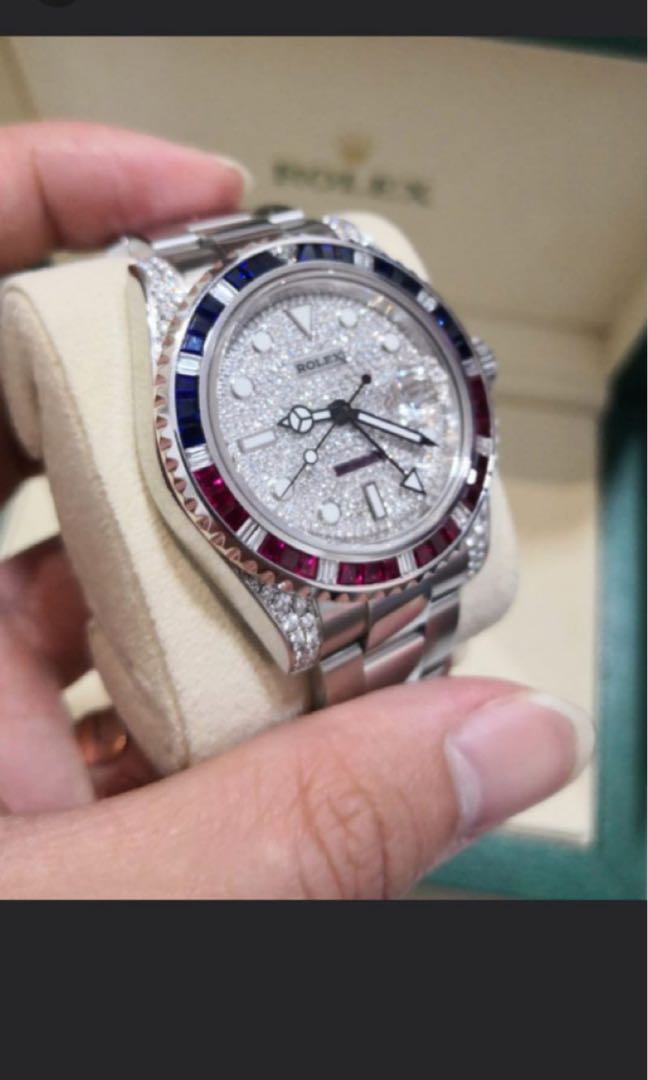 Rolex gmt master clearance ii custom diamond
