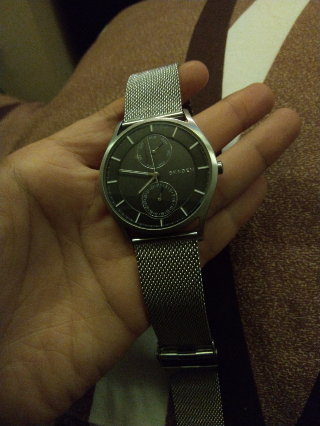 Skagen SKW6172 Holst Grey Dial Stainless Steel Mesh Strap Watch