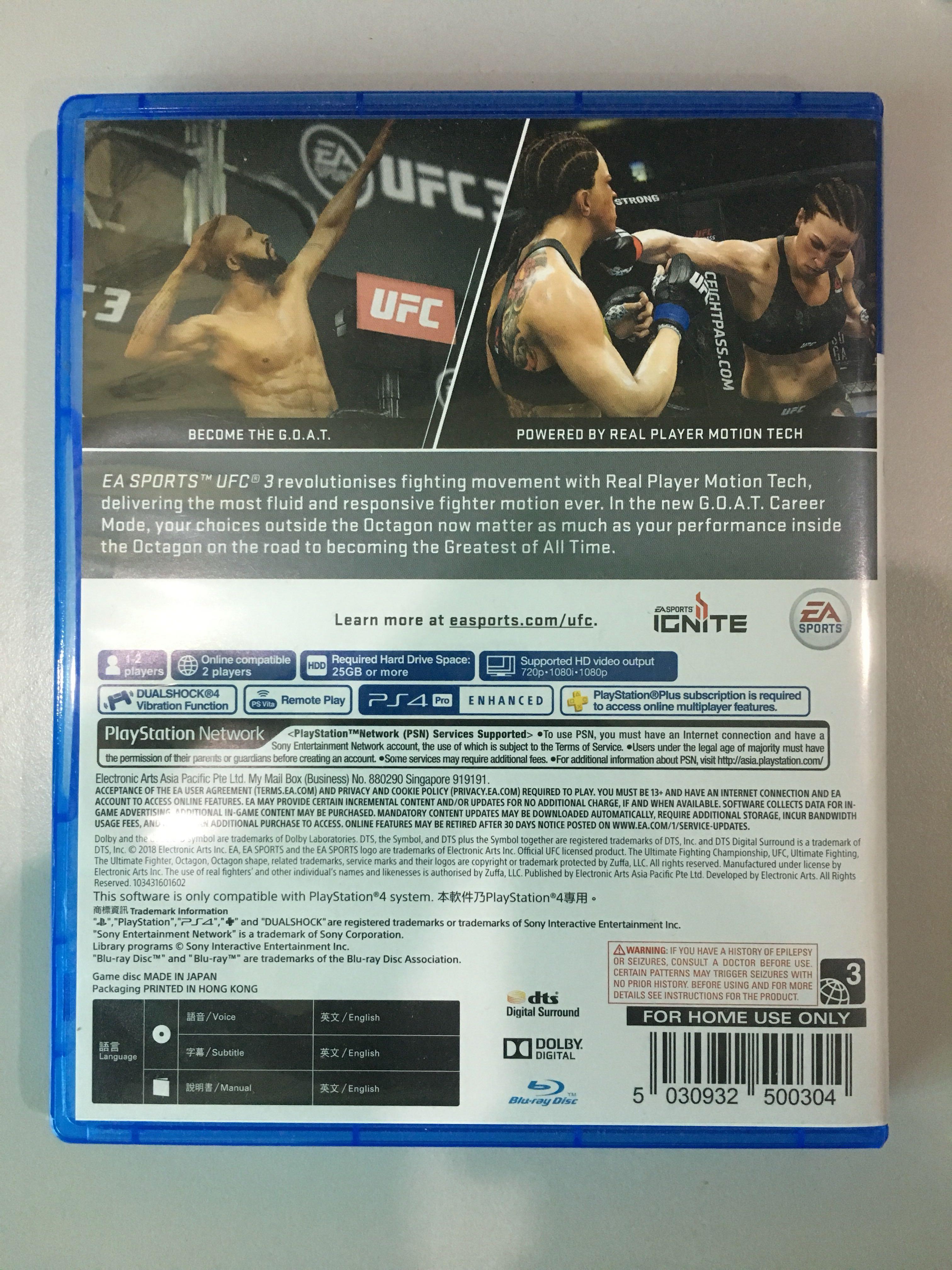 Ufc 3 shop ps4 used