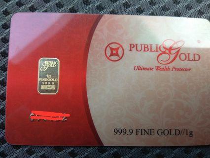 Public Gold Bar 1gram
