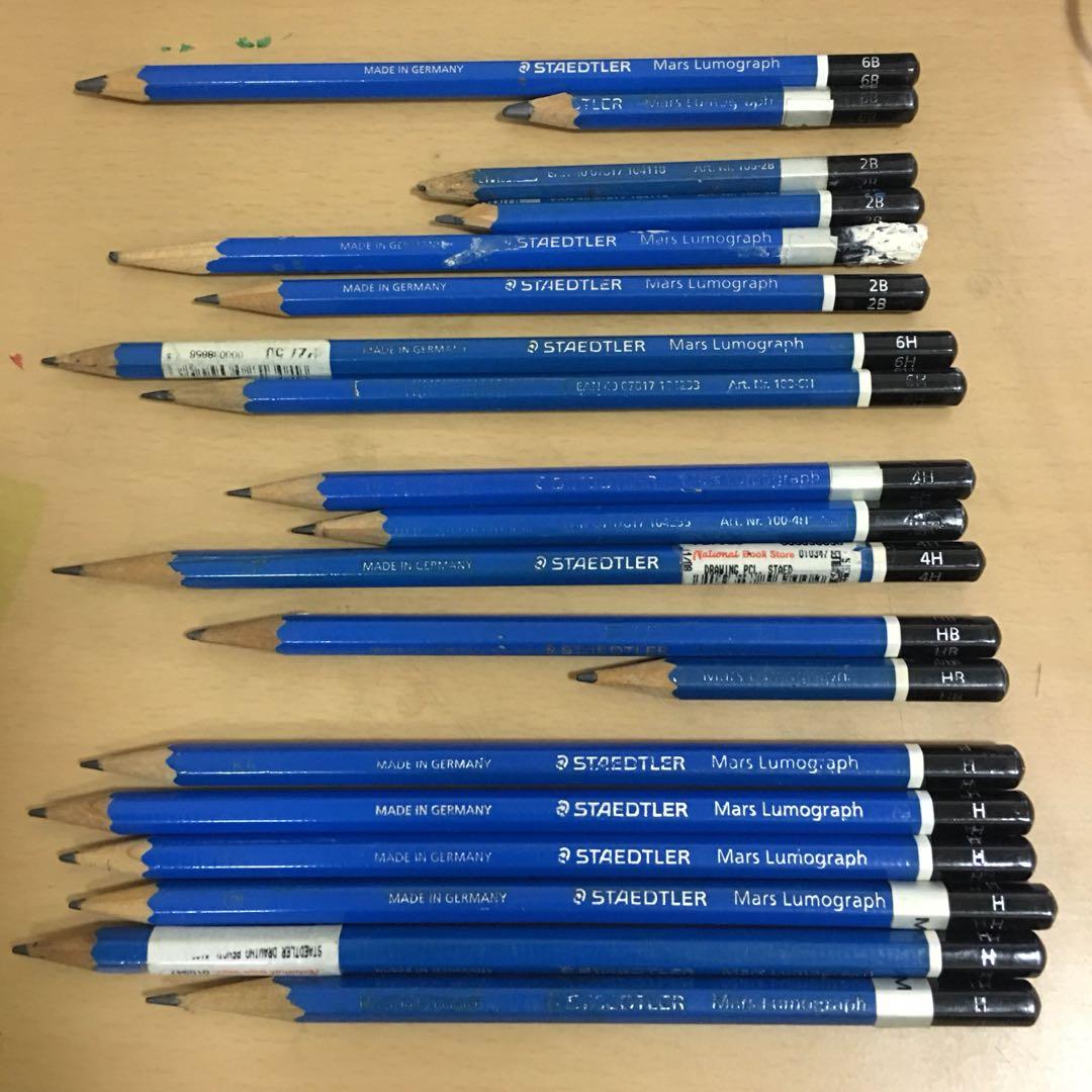 19 Pcs Staedtler Pencils H Hb 4h 6h 2b 6b On Carousell