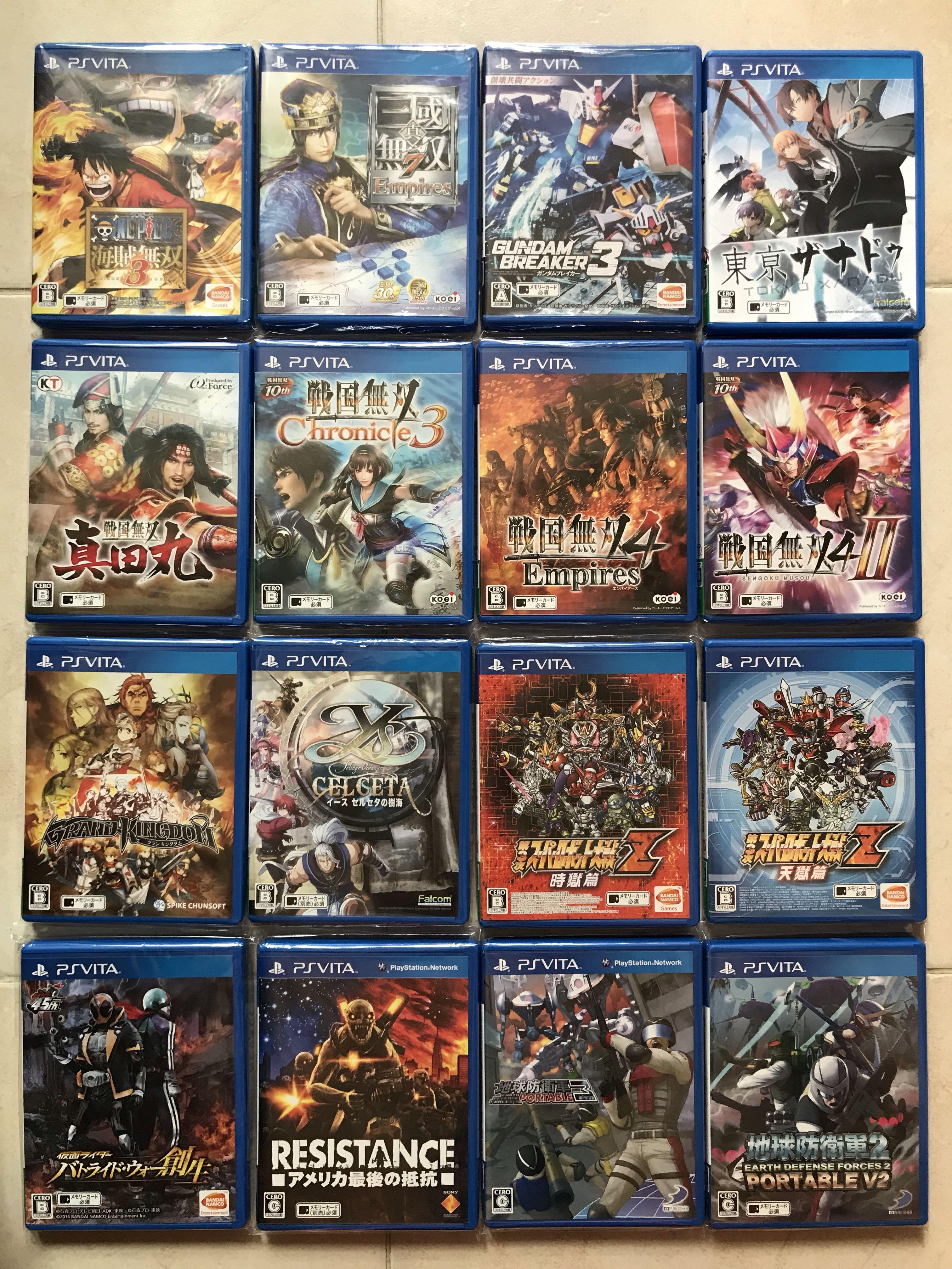 日版psv 各類gundam Breaker Resistance Edf Kamen Rider Ys Tokyo One Piece 三國無雙empires 戰國無雙真田丸地球防衛軍創生超級機械人大戰東京 最平100元起 請查詢價格 遊戲機 遊戲機遊戲