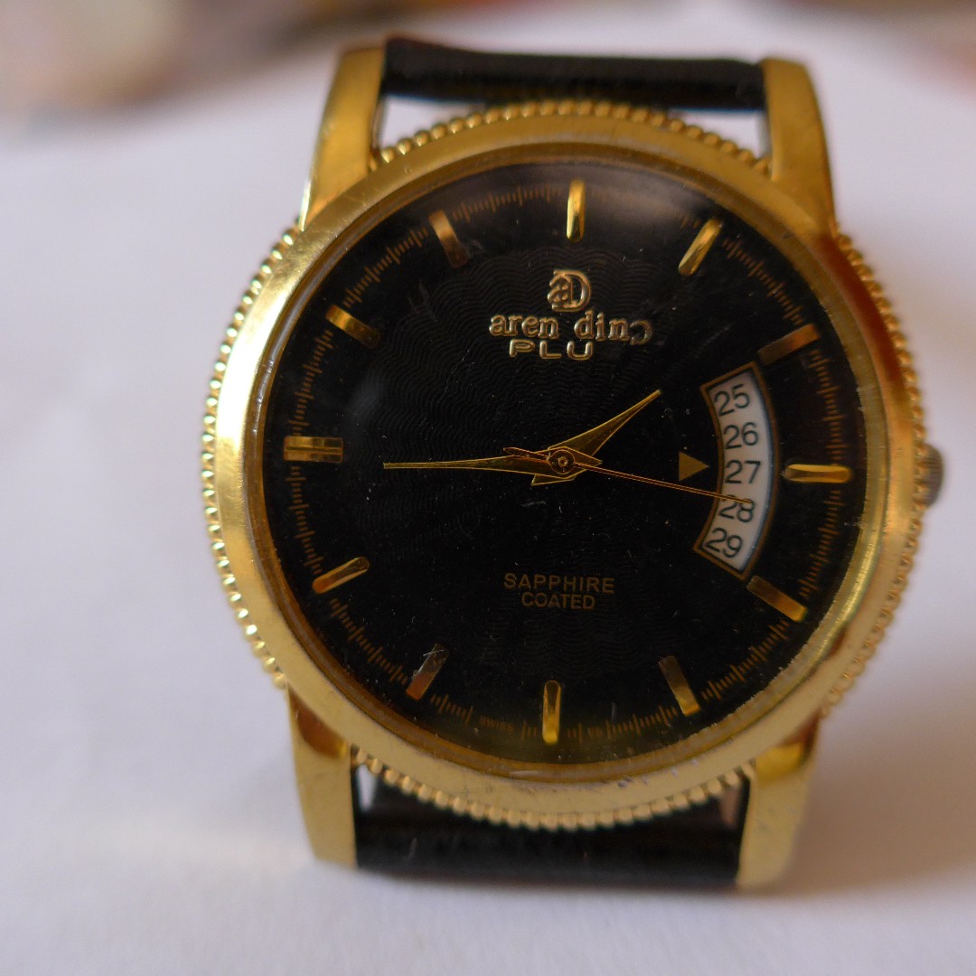 Aren Dino Plus Round Black Dial Watch