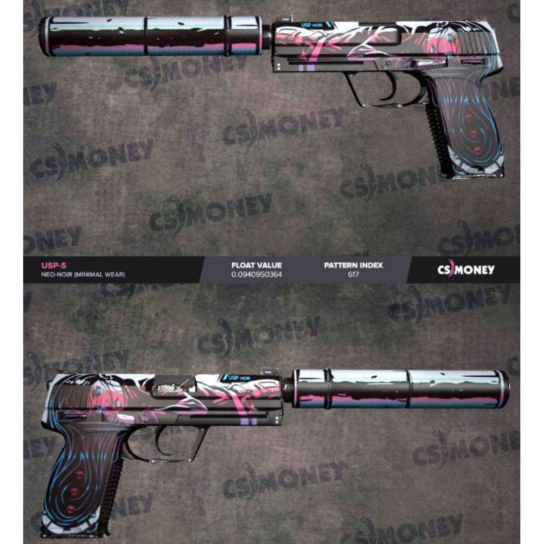 CSGO USP Neo Noir MW 0.09 Float, Video Gaming, Gaming Accessories, Game ...