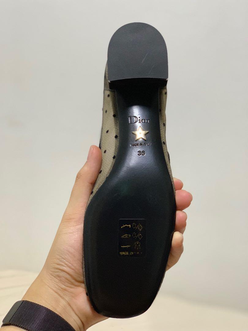 DIOR BABY D BALLET PUMP IN BLACK DOTTED SWISS Women s Fashion Footwear Heels on Carousell