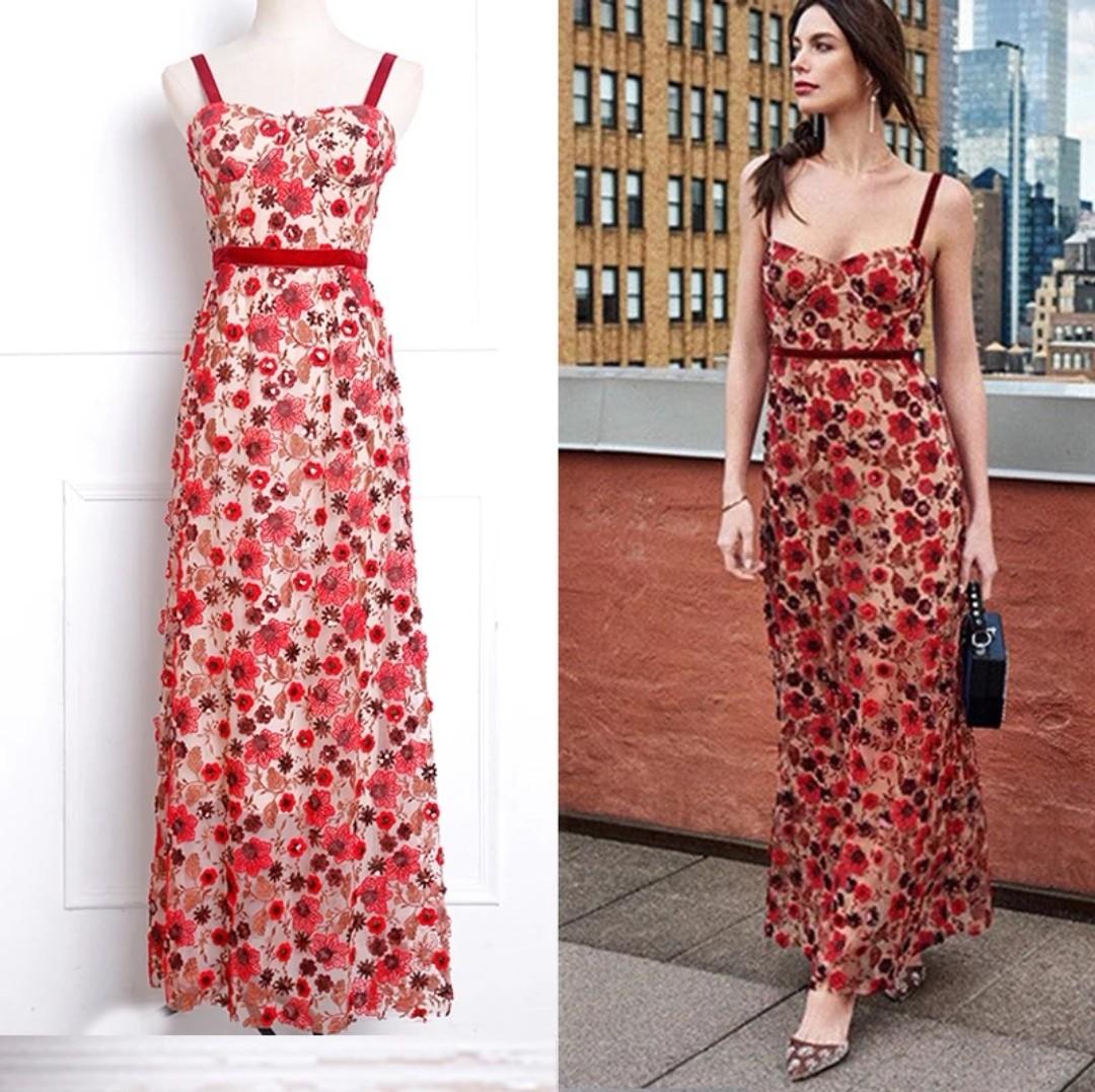 FOR LOVE LEMONS Inspired Beatrice Strappy Maxi Dress in Bouquet JunePayDay60