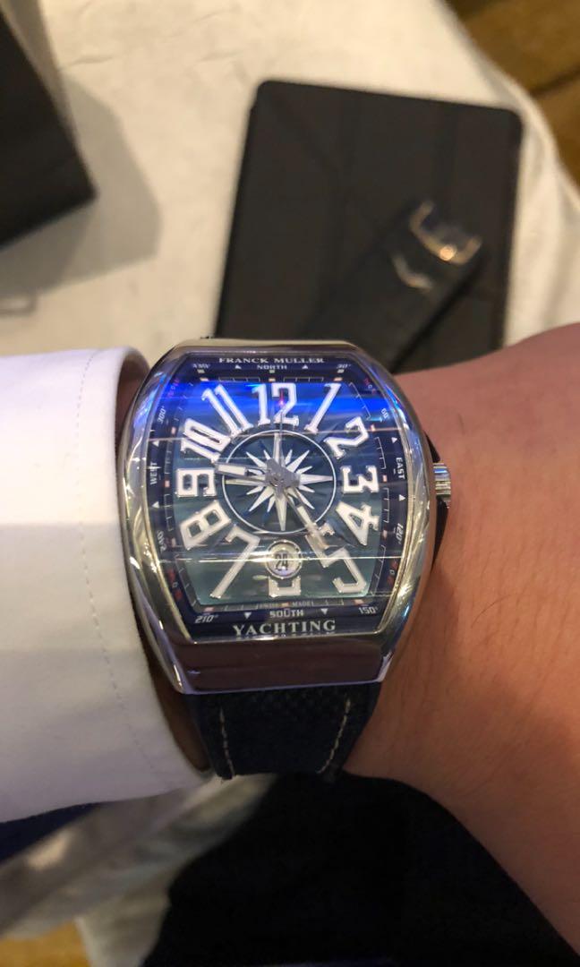 Franck Muller V41 Vanguard Yatching Navy Blue Likenew Mobile