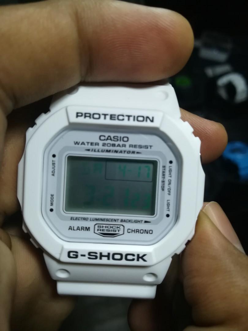 G shock petak putih sales