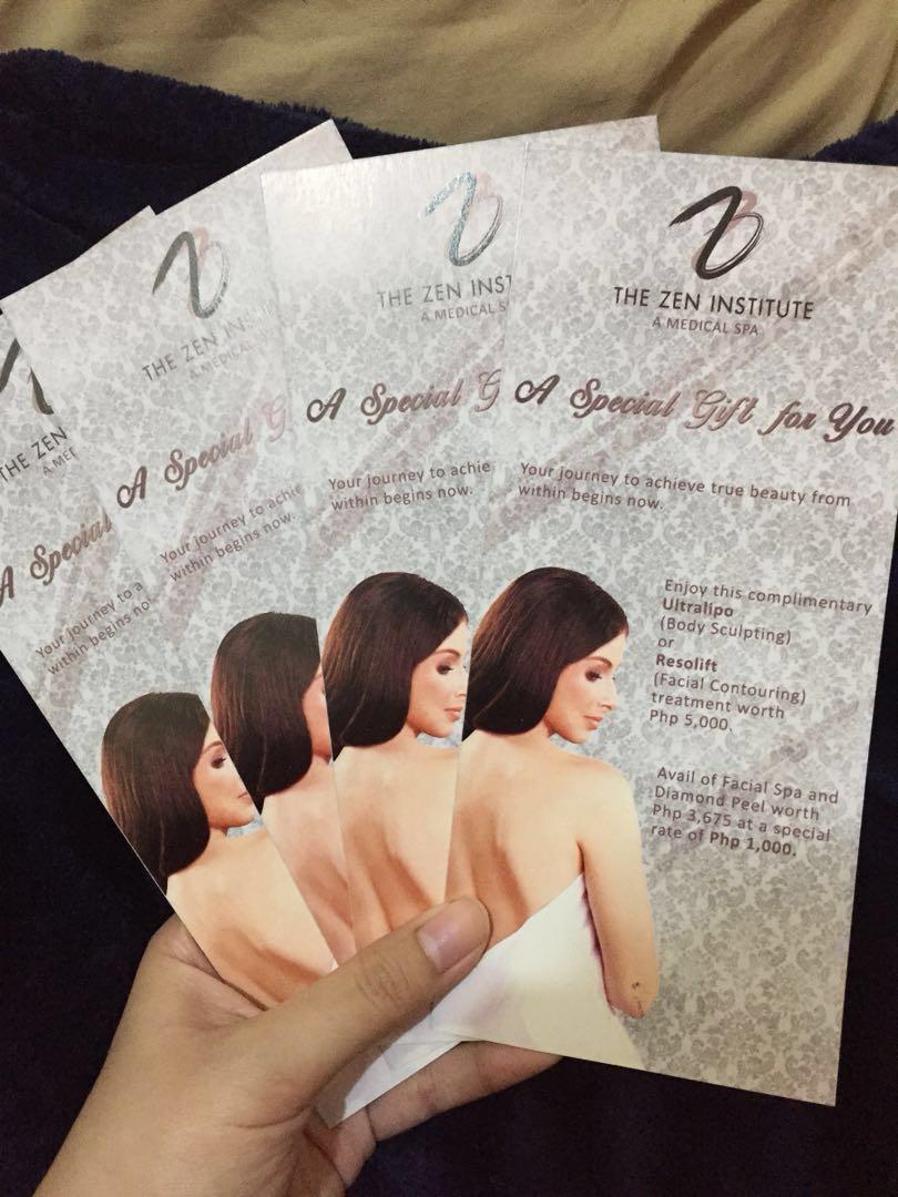 GIFT CERT 30,700 THE ZEN INSTITUTE (Category: Rehabilitative Devices) located in Taguig. Submitted by bargainbuddies2021 (Listing ID 223575498, Image 1). Description: PERFECT GIFT NO EXPIRATION :) ULTRA LIPO (BODY SCULPTING) RESOLIFT (FACIAL COUNTOURING) WORTH 5,000 FACIAL SPA [2,675 OFF] EACH GIFT CHECK OR DIAMOND PEEL 4 GC for only 15,000 Worth 30,700 Screenshot of coversation with official The Zen insitute for inquiries included in the photos 