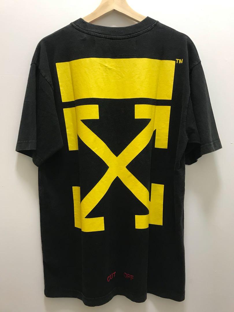 Off white yellow deals arrow tee
