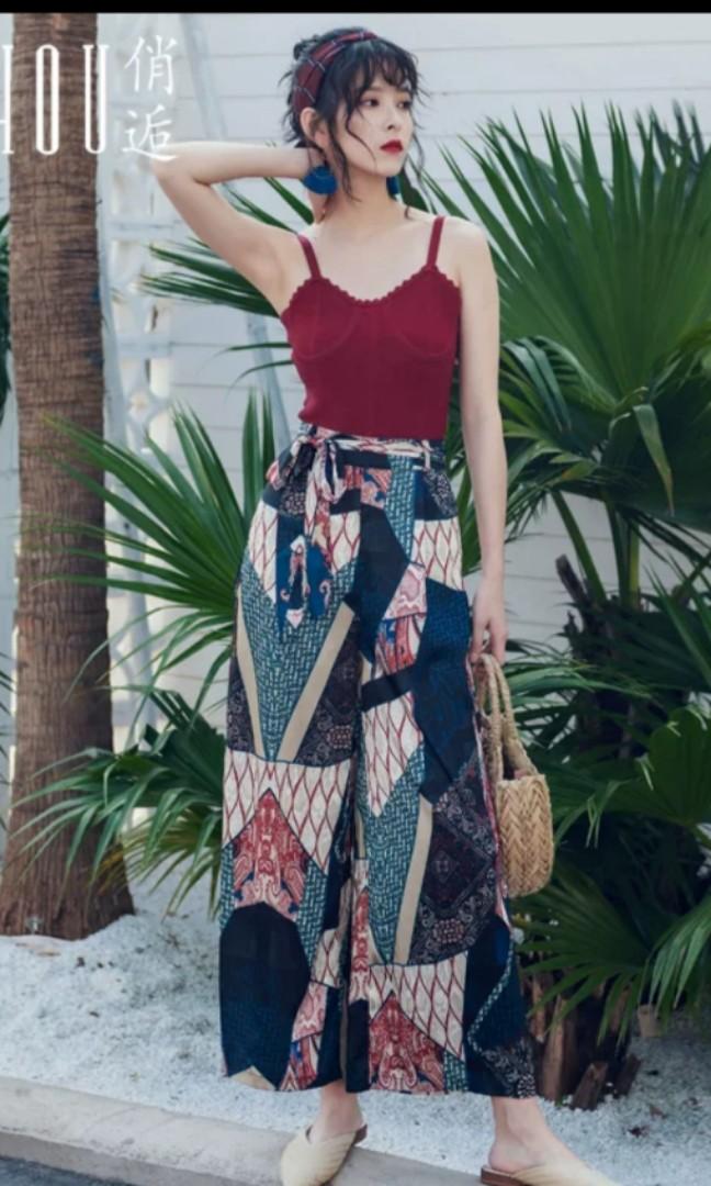 printed summer pants