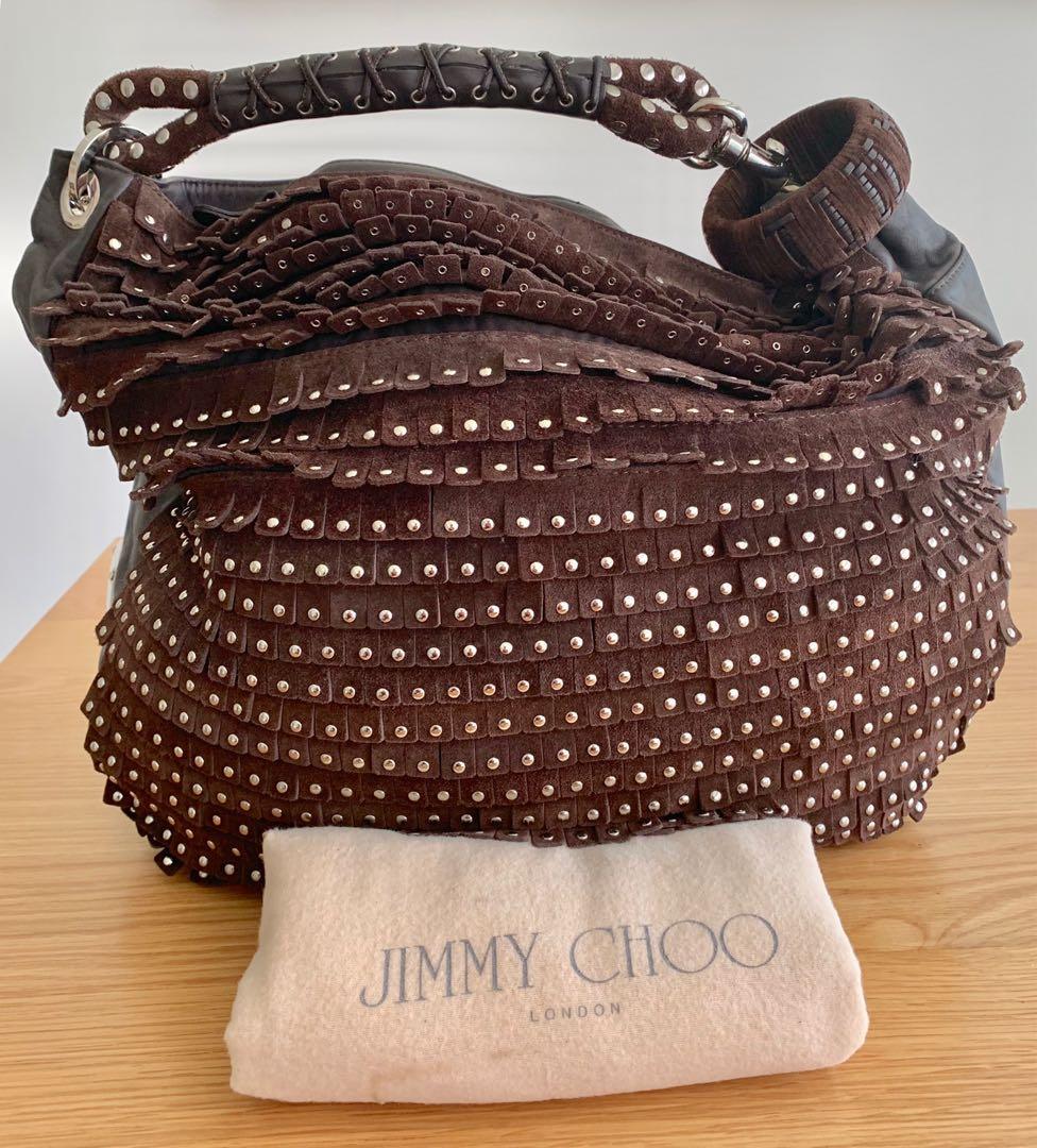 jimmy choo suede bag