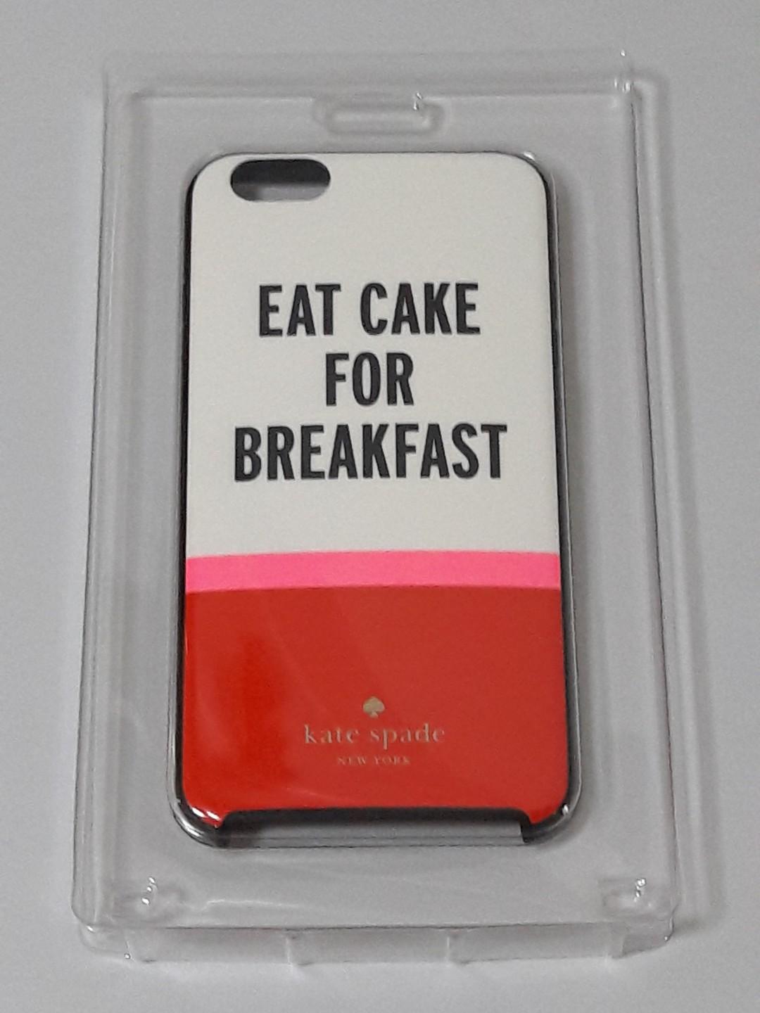 nego fast deal] Kate Spade iPhone 6 Plus Case Cover - EAT CAKE FOR BREAKFAST,  Mobile Phones & Gadgets, Mobile & Gadget Accessories, Cases & Sleeves on  Carousell