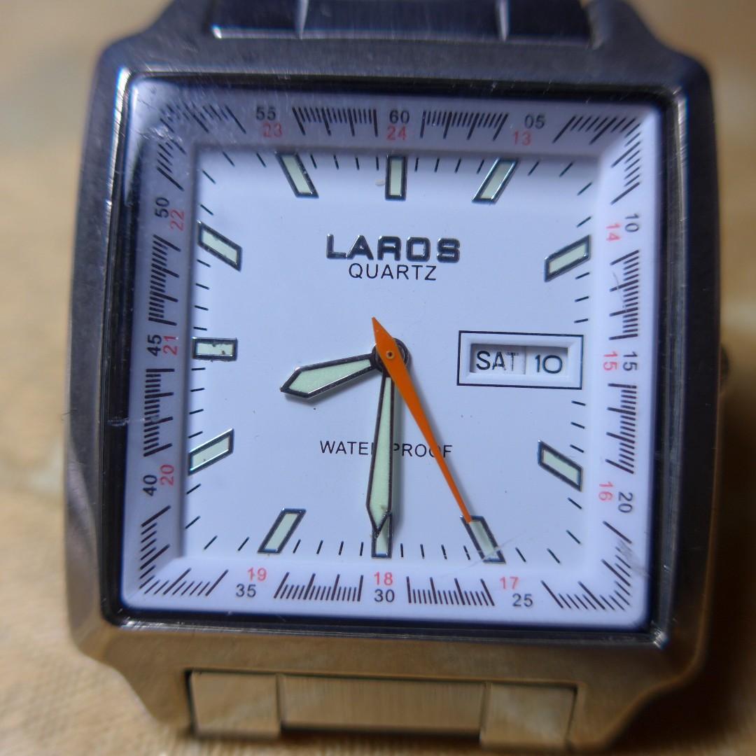 Laros Quartz White Square Dial Watch