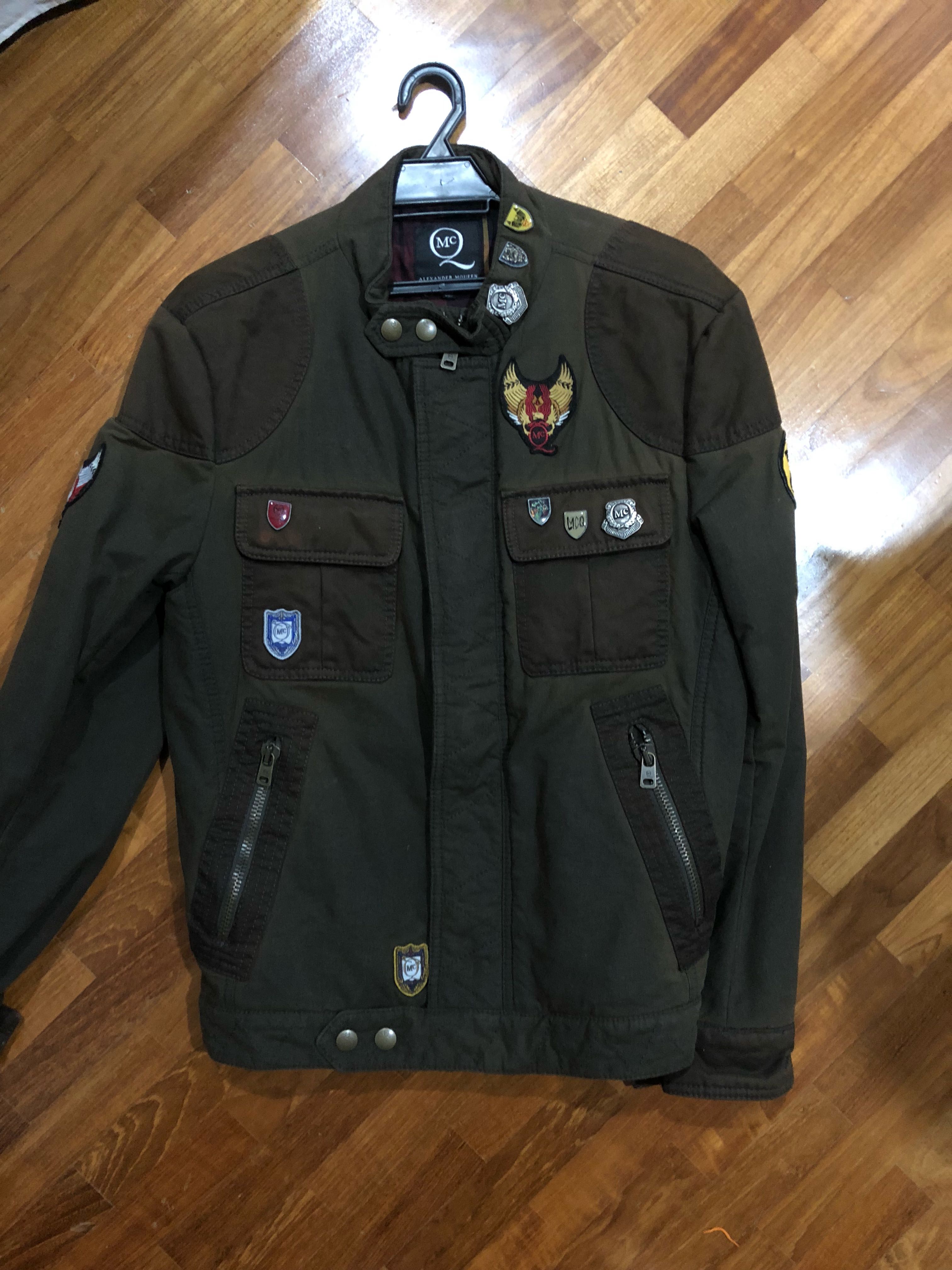 Mcq cotton canvas military parka sale