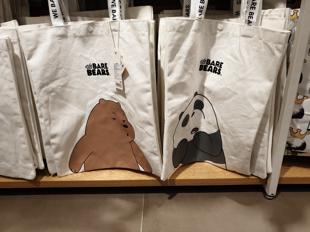 Harga tote bag miniso we bare bears hot sale