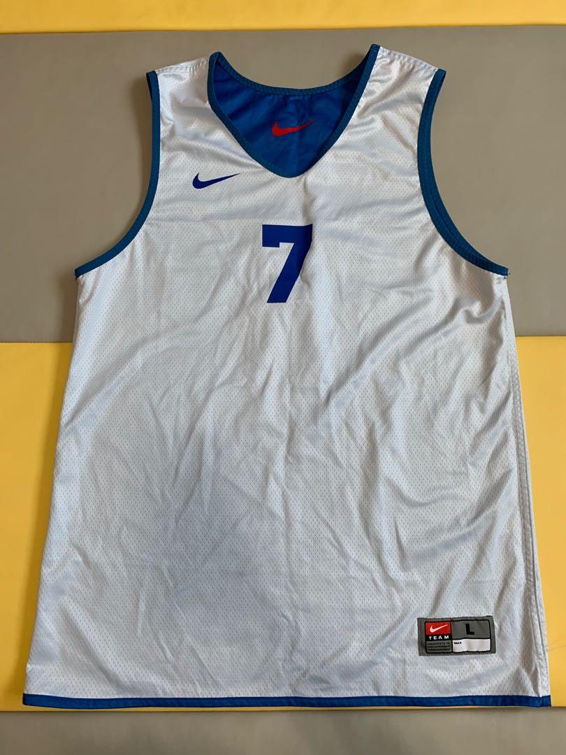 nike 双面篮球背心 练习球衣 l no.7 中华队配色