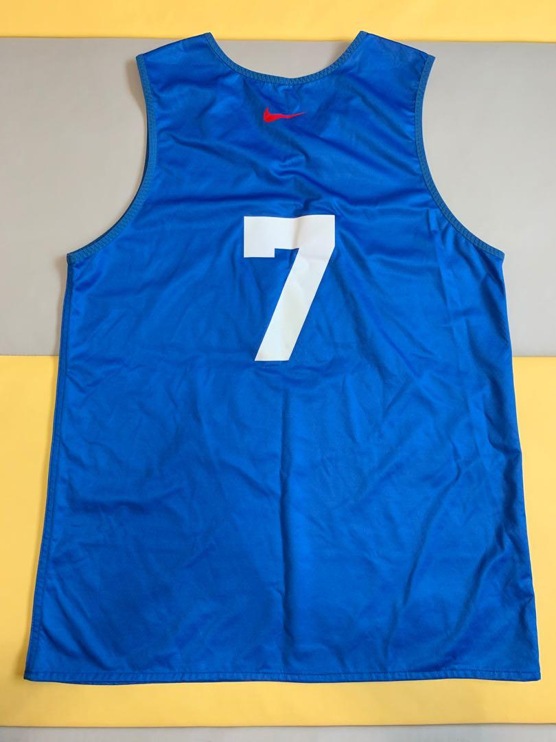 nike 双面篮球背心 练习球衣 l no.7 中华队配色