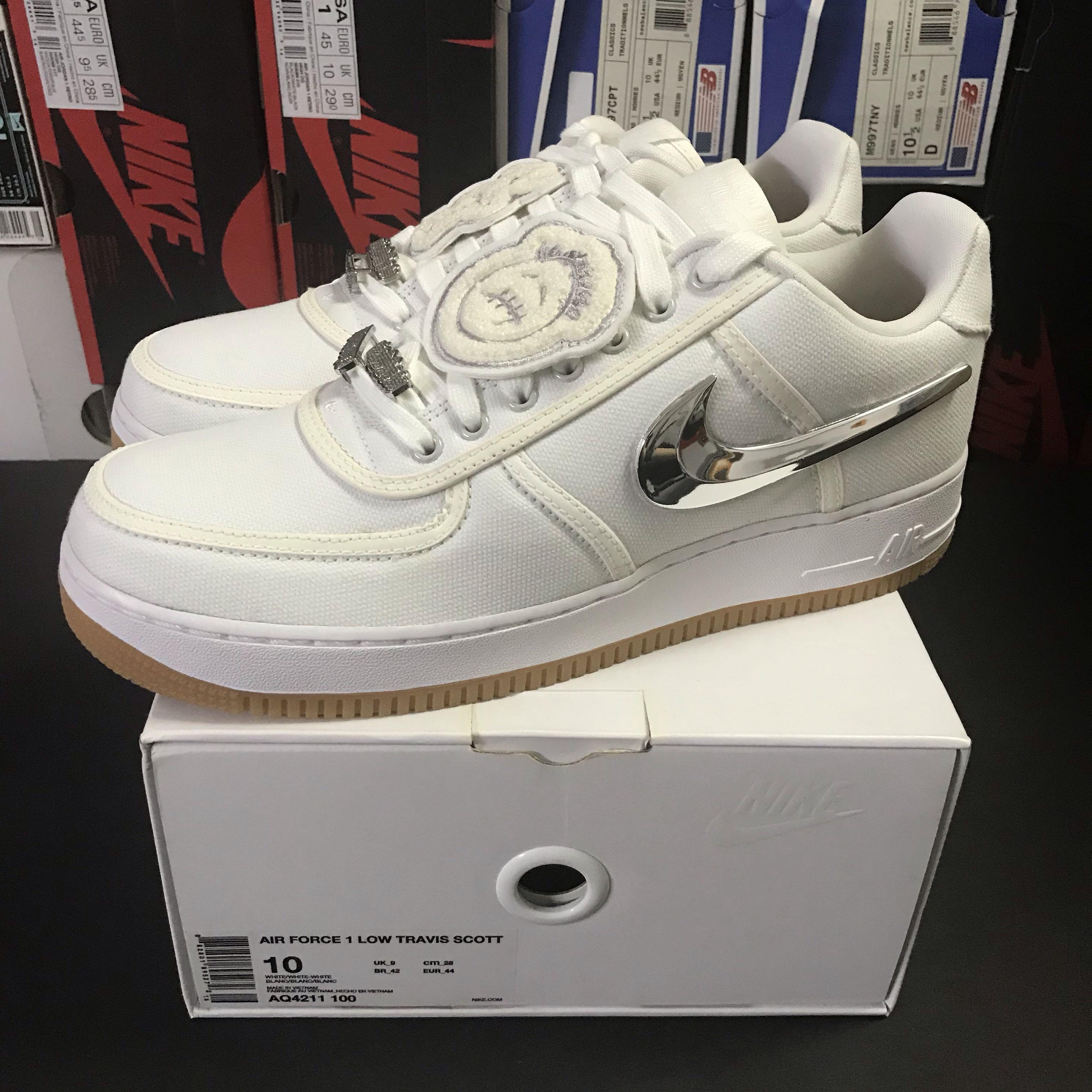 Nike Air Force 1 Travis Scott White AF100 US 10, Men's Fashion, Footwear,  Sneakers on Carousell