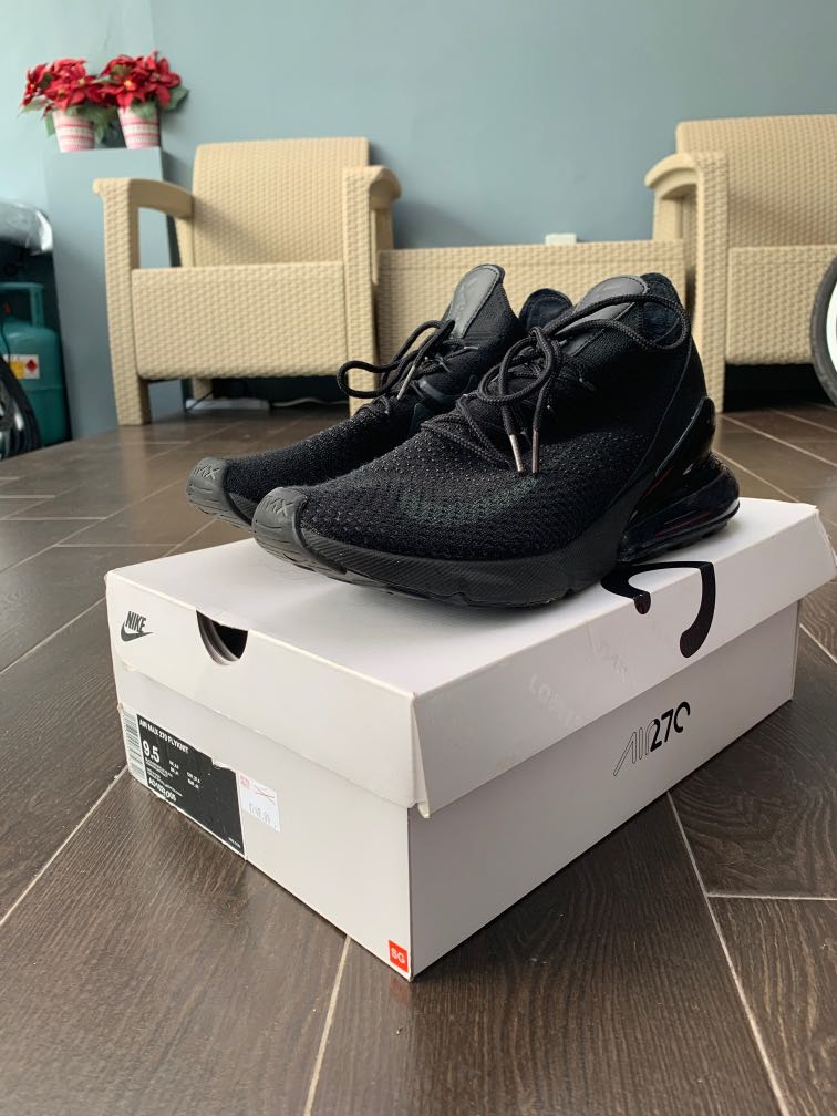 Nike air max outlet 270 flyknit triple black