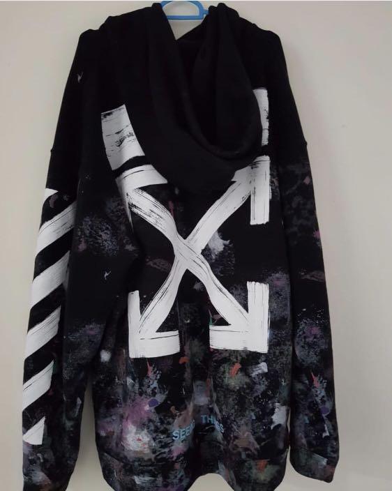 OFF WHITE DIAGONAL GALAXY HOODIE FW17 Fesyen Pria Pakaian Baju