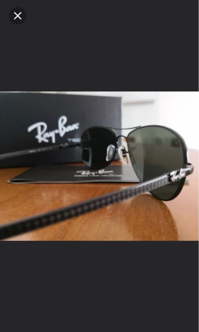 RayBan carbon fiber style frame. ( Limited Edition. ), Men's Fashion,  Watches & Accessories, Sunglasses & Eyewear on Carousell