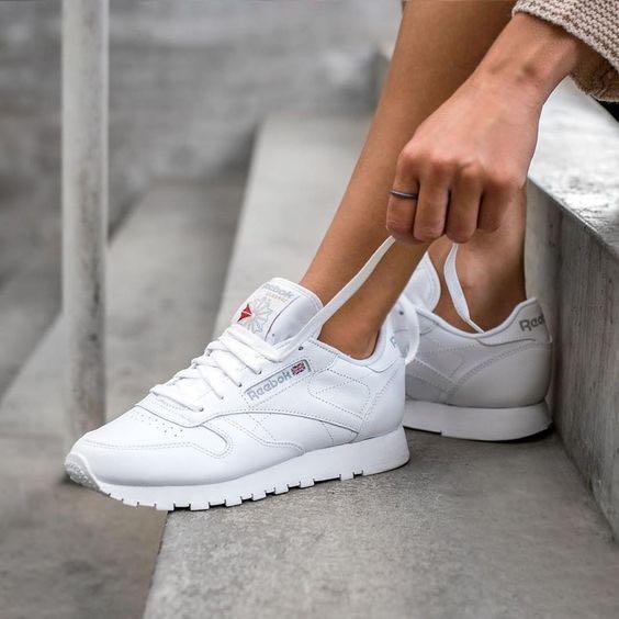 reebok womens white sneakers