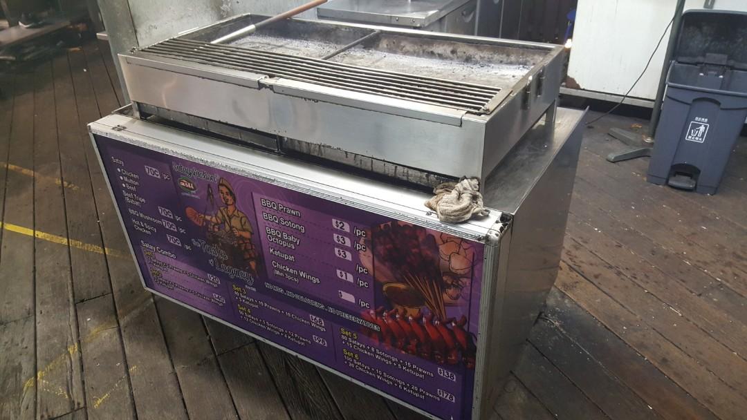 Halal Stall Satay Grill Cabinet Freezer Chiller Furniture Shelves Drawers On Carousell