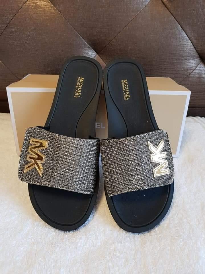 michael kors velcro slides